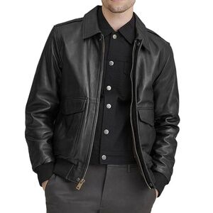 Genuine Leather Bomber Jacket